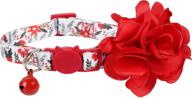 🎄 boombone christmas cat collar flower, breakaway collars with charms for puppies - pet xmas accessories logo