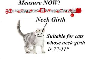 img 1 attached to 🎄 BoomBone Christmas Cat Collar Flower, Breakaway Collars with Charms for Puppies - Pet Xmas Accessories