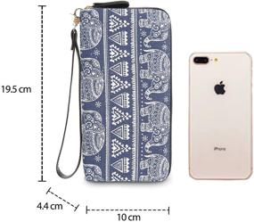 img 2 attached to 👜 Bohemian Zipper Phone Wristlet Wallet Purse for Women with Handle - Stylish Wallet Clutch
