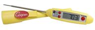 🌡️ cooper-atkins dpp800w max digital thermometer with long probe | waterproof, auto shutoff, temperature memory | yellow logo