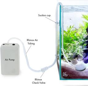 img 1 attached to 🐠 Hydroponic/Fish Tank Aerator Bubbler Kit with 1.6" Air Stone, 4 Suction Cups, 6.5ft Silicone Pipe, and inconspicuous White Hose