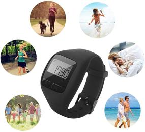 img 2 attached to 🏃 BATAUU Fitness Tracker: 3D Digital Watch Pedometer for Accurate Step Counting, Distance Tracking, and Calorie Burning