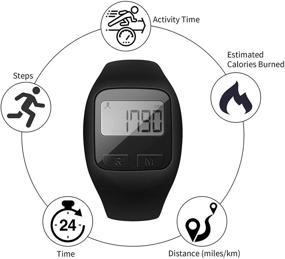 img 3 attached to 🏃 BATAUU Fitness Tracker: 3D Digital Watch Pedometer for Accurate Step Counting, Distance Tracking, and Calorie Burning
