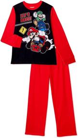 img 3 attached to 🎮 Nintendo Boys' Mario Kart 2-Piece Pajama Set for Optimal Sleepwear