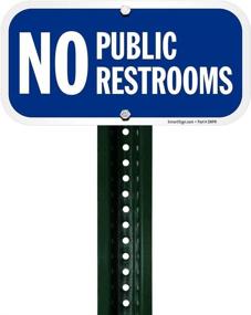 img 2 attached to Public Restrooms Sign SmartSign Aluminum