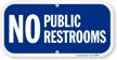 public restrooms sign smartsign aluminum logo