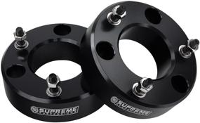 img 2 attached to 🔧 Supreme Suspensions - 3" Front Leveling Kit for Chevrolet Silverado 1500 & GMC Sierra 1500 2WD 4WD (2007-2020), T6 Billet Aluminum Front Lift Strut Spacers (Black)