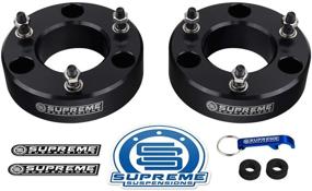 img 4 attached to 🔧 Supreme Suspensions - 3" Front Leveling Kit for Chevrolet Silverado 1500 & GMC Sierra 1500 2WD 4WD (2007-2020), T6 Billet Aluminum Front Lift Strut Spacers (Black)