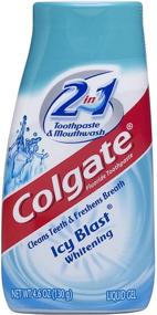 img 1 attached to 🦷 Colgate 2n1 Icy Blast 4.6z Whitening Liquid Gel Toothpaste & Mouthwash - Pack of 4