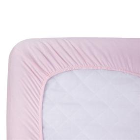 img 1 attached to Carter's Pink Cotton Knit Crib Sheet - 52x28 Inch