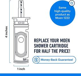 img 3 attached to 🔧 Aftermarket Replacement: 1222 Moen Cartridge for One-Handle Posi-Temp Faucets & Moen Tub Shower - Durable Brass and Plastic by Essential Values
