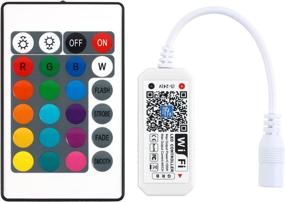 img 4 attached to 🔌 RGBZONE Smart WiFi RGB LED Controller with 24 Key RF Remote for LED Strip Light Android and iOS Mobile Phone - Works with Alexa, Google Home - Free app included