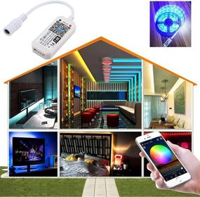 img 1 attached to 🔌 RGBZONE Smart WiFi RGB LED Controller with 24 Key RF Remote for LED Strip Light Android and iOS Mobile Phone - Works with Alexa, Google Home - Free app included