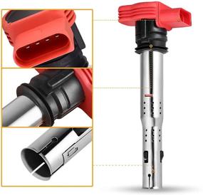 img 2 attached to 🚗 AUTOSAVER88 Ignition Coils (4-Pack) - Compatible with Volkswagen MK5 MK6 Jetta Golf Passat CC Tiguan & Audi A3 A4 A5 A6 A7 Q5 Q7 R8 S4 S5 TT 3.2L 4.2L 5.2L