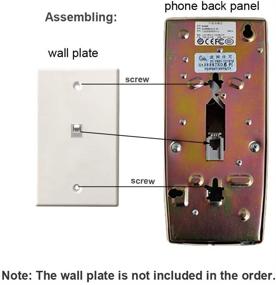 img 2 attached to 📞 TelPal Corded Wall Phone - Analog Landline Telephone with Cord, Vintage Wall Mounted Telephones for Home or Office, Loud Traditional Ringer and Handset Volume Control - Requires Wall Mount Jack