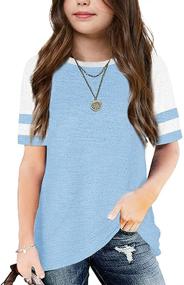 img 2 attached to Apbondy Girls' Summer Blouse: T-Shirt Sleeves for Girls' Clothing in Tops, Tees & Blouses