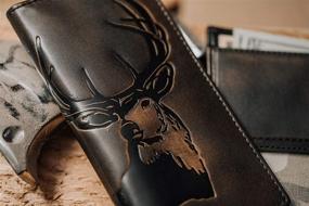 img 2 attached to Co Wallet: Hand Burnished Premium Leather Wallet for Hunters