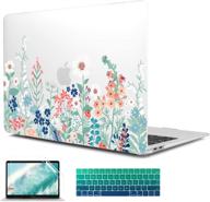 🌸 cisoo floral frosted hard case shell cover for new macbook pro 13 inch 2016-2019 release model a1706 a1989 a2159 with touch bar, plastic hard case with keyboard cover & screen protector logo