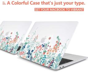 img 1 attached to 🌸 CiSoo Floral Frosted Hard Case Shell Cover for New MacBook Pro 13 Inch 2016-2019 Release Model A1706 A1989 A2159 with Touch Bar, Plastic Hard Case with Keyboard Cover & Screen Protector