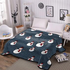 img 3 attached to 🎅 Britimes Snowman Christmas Throw Blankets - Soft Throws for Couch, 50"X60" - Perfect Daughter, Mom, Friend Gift - Snowman Print Decorative Blankets and Throws