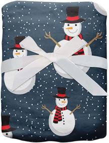 img 2 attached to 🎅 Britimes Snowman Christmas Throw Blankets - Soft Throws for Couch, 50"X60" - Perfect Daughter, Mom, Friend Gift - Snowman Print Decorative Blankets and Throws