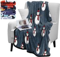 🎅 britimes snowman christmas throw blankets - soft throws for couch, 50"x60" - perfect daughter, mom, friend gift - snowman print decorative blankets and throws logo