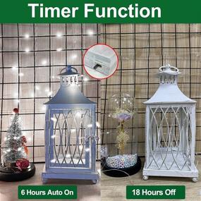 img 2 attached to 🎄 TURNMEON 3 Pack Christmas Lights: 150LED/49.2Ft Fairy Lights with Timer, Battery Operated, Cool White – Indoor/Outdoor Xmas Tree & Home Decorations