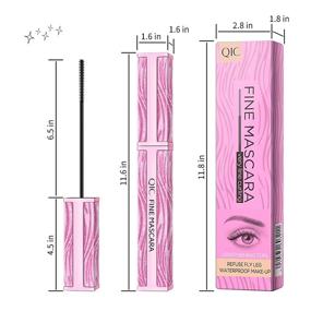 img 2 attached to Ultra Fine Waterproof Mascara Set - 2PCS Skinny Black Mascaras | Long 💦 Lasting & No Clumping | Fine Brushed for Precise Application | Smudge-proof & Flake-proof