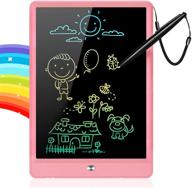 🎨 grineth 10-inch lcd writing tablet – colorful doodle board for educational fun – erasable doodle pad – perfect gifts for boys and girls (pink) logo