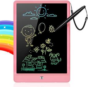 img 4 attached to 🎨 GRINETH 10-inch LCD Writing Tablet – Colorful Doodle Board for Educational Fun – Erasable Doodle Pad – Perfect Gifts for Boys and Girls (Pink)
