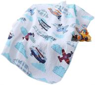 🛩️ красочное одеяло с самолетами и домиками для мальчиков и девочек - 43" x 51 логотип