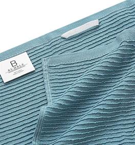 img 1 attached to 🧽 Highly Absorbent Aqua Kitchen Towels - 6 Pack Ribbed Design - Large Cotton Hand Towels - Hanging Loop - 340 GSM Tea Towels