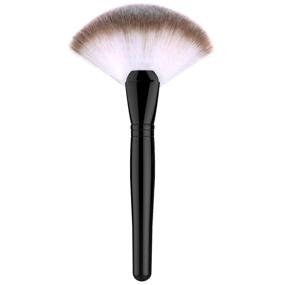 img 4 attached to 💄 Luxspire Fan Makeup Brush - Professional Highlighting Make Up Tool for Perfect Cheekbones, Blush, and Bronzer Application