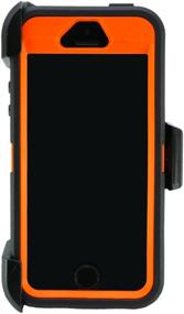 img 3 attached to 🐢 WallSkiN Turtle Series Belt-Clip Cases for iPhone 5S / 5 / SE (2016), 3-Layer Full Body with Screen Protector, Lifetime Protective Cover with Holster, Kickstand, Shock and Dust Proof - Camouflage/Orange