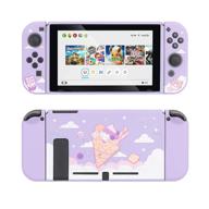 🍦 geekshare ice cream cat protective case: slim tpu cover for nintendo switch console and joy-con logo