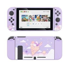 img 4 attached to 🍦 GeekShare Ice Cream Cat Protective Case: Slim TPU Cover for Nintendo Switch Console and Joy-Con
