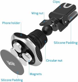 img 2 attached to Veckle Car Mount Magnetic: Universal Air Vent Phone Holder for iPhone 8 X 7 Plus, Samsung Galaxy Note 8 S8 S8 Plus - Secure and Convenient!