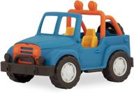 🚗 wonder wheels by battat - 4 x 4 blue off-road toy truck with spare tire & detailed engine - age 1 & up - 100% recyclable logo