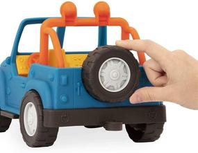 img 3 attached to 🚗 Wonder Wheels by Battat - 4 X 4 Blue Off-Road Toy Truck with Spare Tire & Detailed Engine - Age 1 & Up - 100% Recyclable