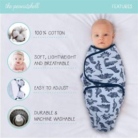 img 3 attached to Peanutshell Dinosaur Swaddle Blankets: Premium Home Store for Medium-Sized Kids