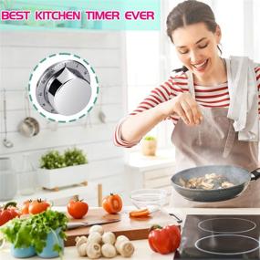 img 1 attached to ⏰ Stylish Stainless Steel Kitchen Timer with Loud Alarm - Mechanical, Magnetic Backing, No Batteries needed