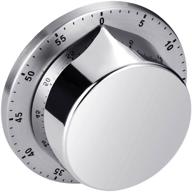 ⏰ stylish stainless steel kitchen timer with loud alarm - mechanical, magnetic backing, no batteries needed logo