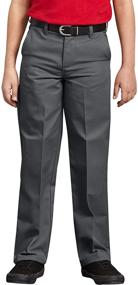 img 3 attached to 👖 Comfortable and Stylish: Dickies Flexwaist Front Straight Charcoal Boys' Clothing