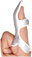 🖐️ finger fracture splint - flexible metal splint with foam lining to align and stabilize injured finger - large size (3 inch - 4 inch) logo