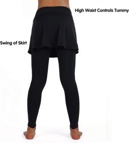 img 2 attached to 👗 ANIVIVO Skirted Legging for Women | Yoga Legging with Skirts & Pockets | Women's Tennis Leggings Clothing