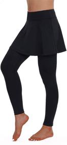 img 4 attached to 👗 ANIVIVO Skirted Legging for Women | Yoga Legging with Skirts & Pockets | Women's Tennis Leggings Clothing