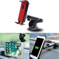 🚗 universal car tablet mount holder: secure dashboard & windshield stand for ipad pro/air/mini, iphone, galaxy tab & more - compatible with 4.7-10.5" devices logo
