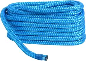img 1 attached to Amarine Made 1/2 Inch 50 FT Double Braid Nylon Dockline Dock Line Mooring Rope Double Braided Dock Line