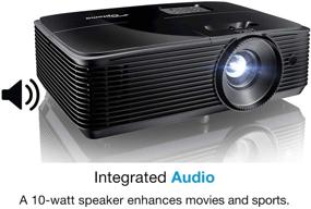 img 1 attached to Optoma H190X Affordable Home & Outdoor Movie Projector, HD Ready 720p + 1080p Support, Powerful 3900 Lumens for Optimal Viewing in any Lighting, 3D-Compatible, Built-in Speaker