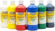 🎨 premium little masters tempera paints set, pack of 6 (16 ounce) - vibrant colors for artistic creations logo